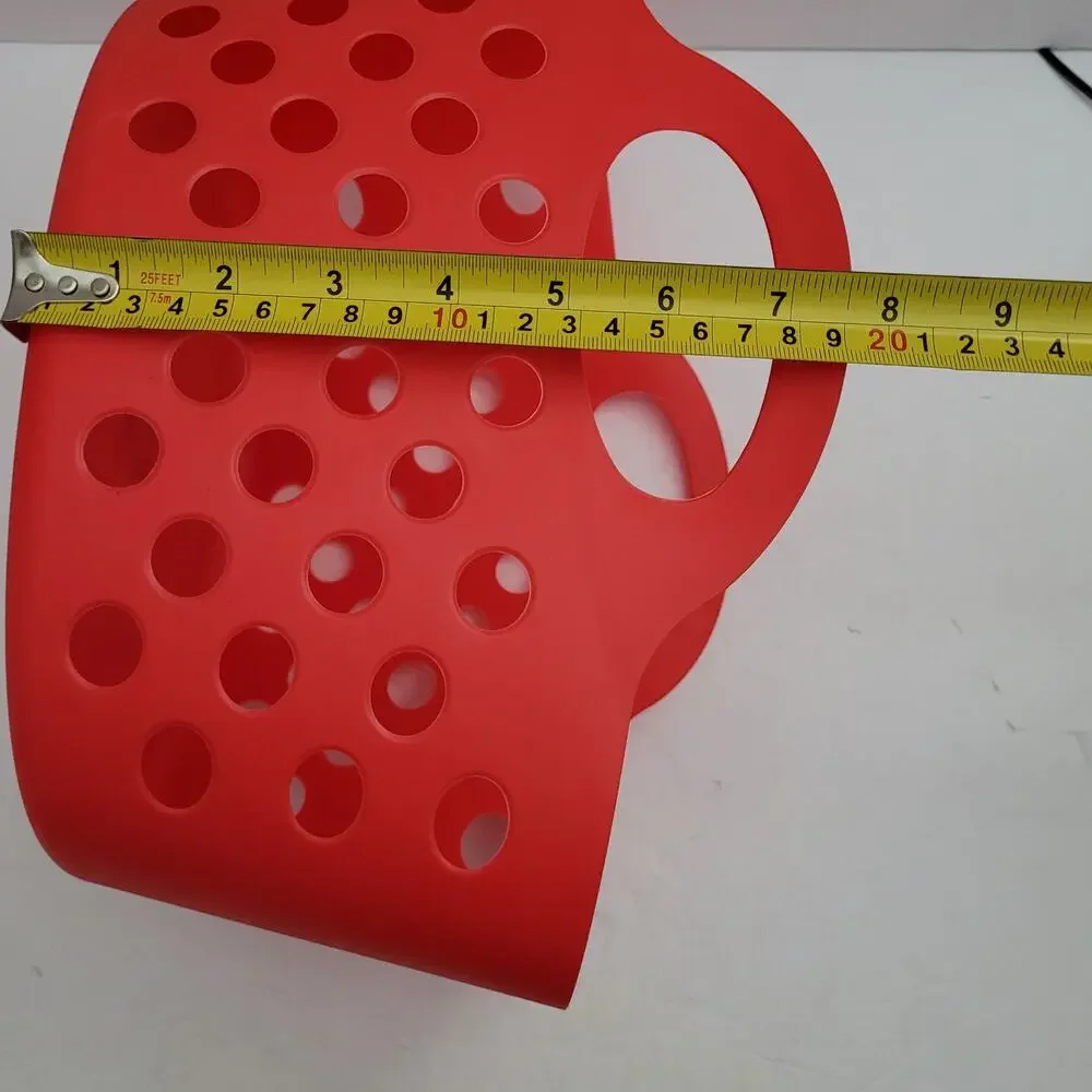 Red Basket with Handles - 10x7x12 inches - Great Condition!